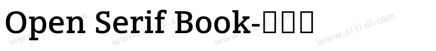 Open Serif Book字体转换